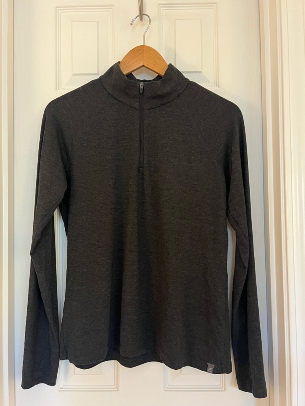 Free Fly Apparel Women's Charcoal Half-Zip Mock Neck Pullover